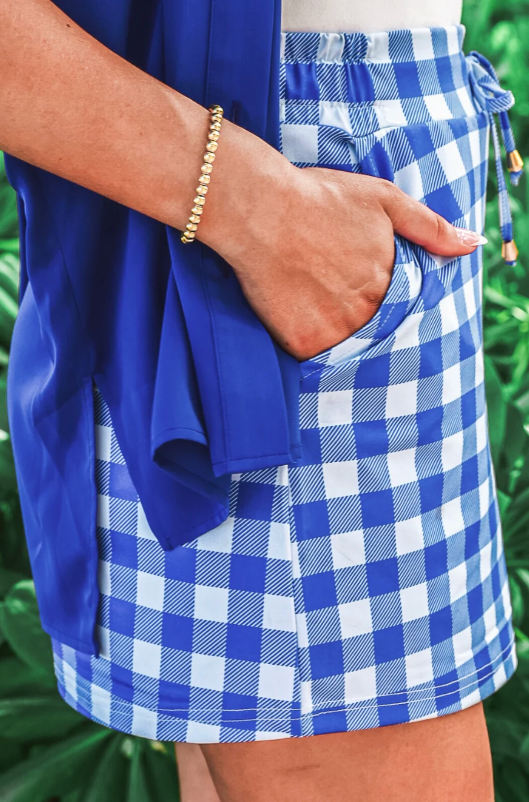 PREORDER Shades of Blue Gingham Skort