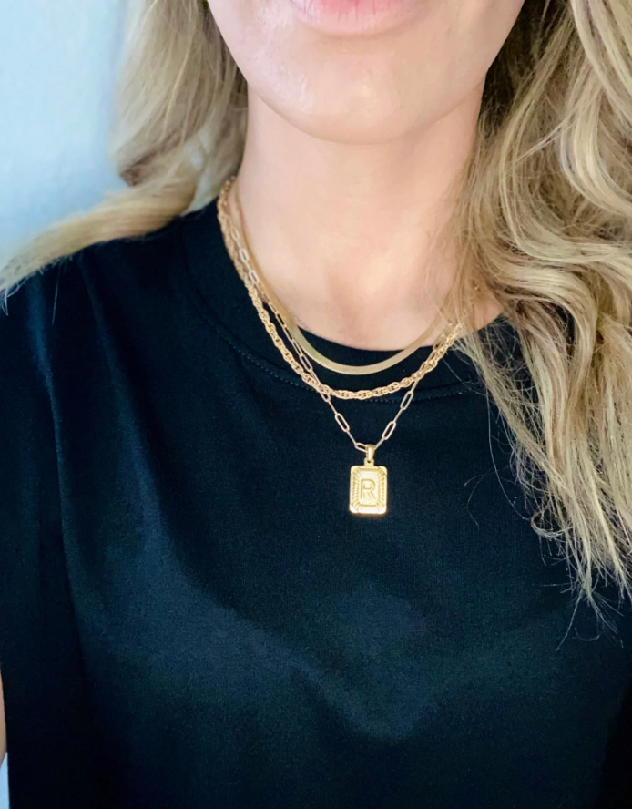 Lucy Letterplate Necklace