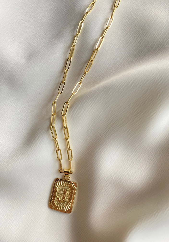 Lucy Letterplate Necklace
