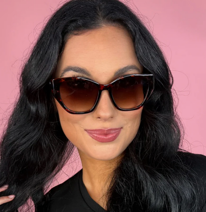 Malibu Mood Sunglasses- Brown Tortoise & Black