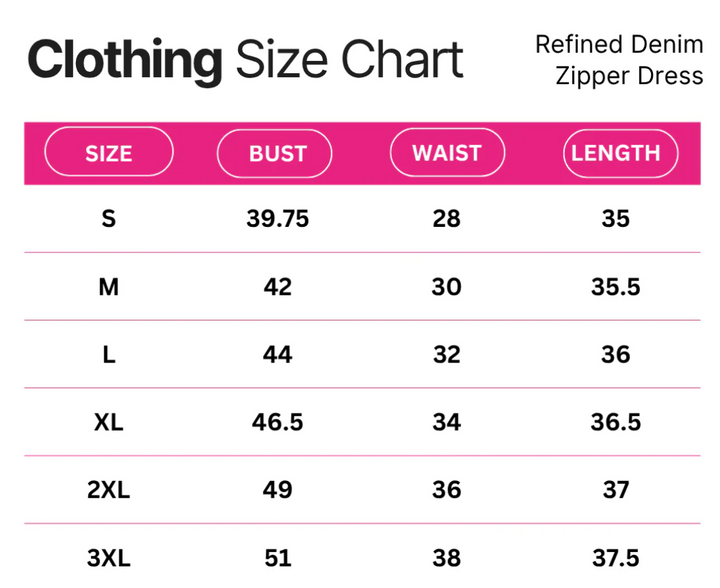 Harper Refined Denim Zipper Dress (2 colors)