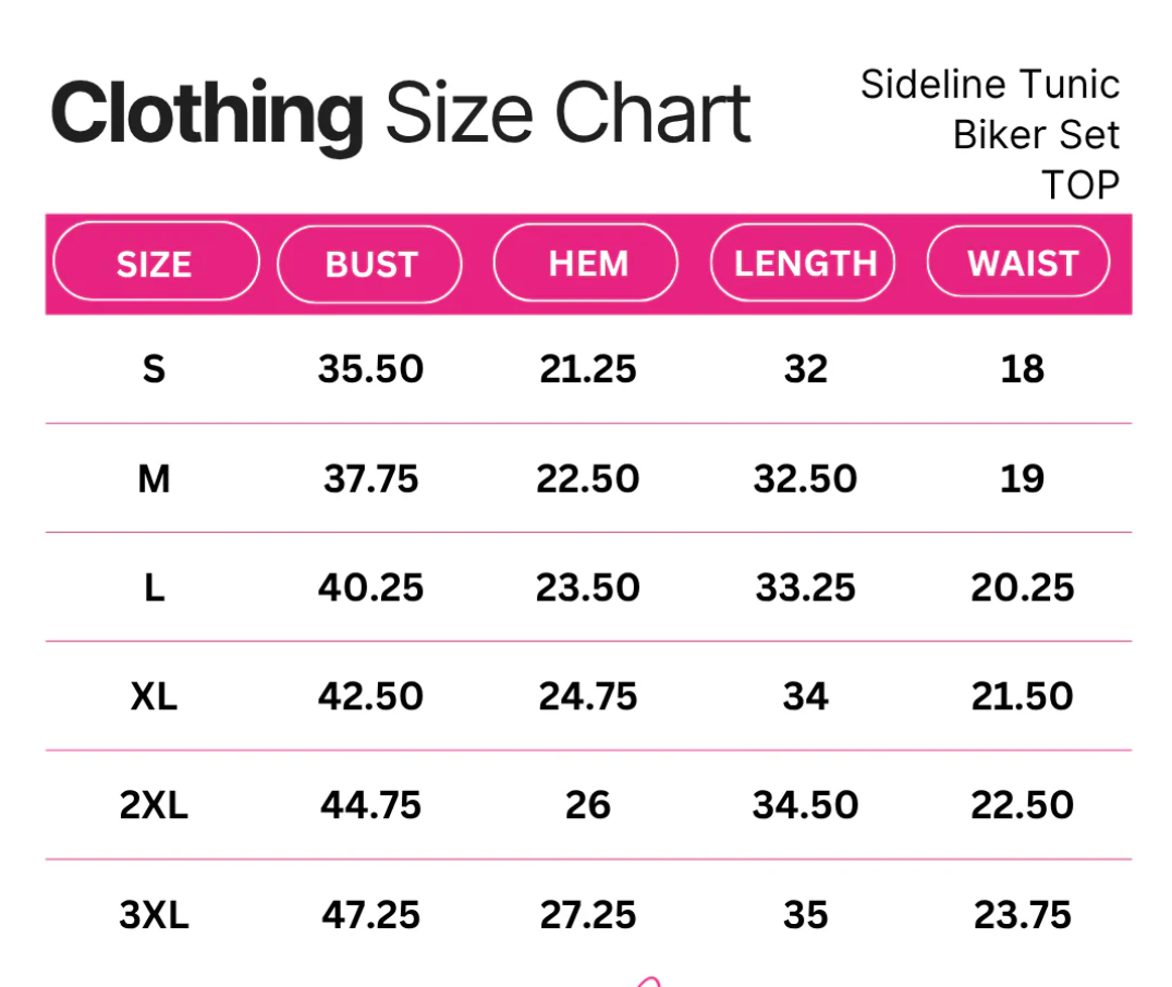 Sideline Tunic Biker Set (4 colors)