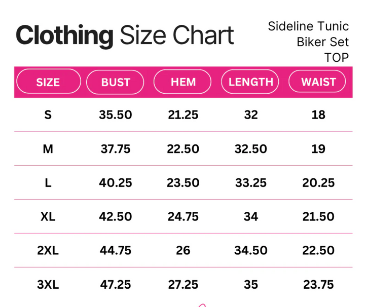 Sideline Tunic Biker Set (4 colors)