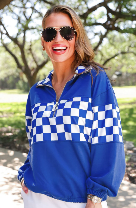 End Zone Checkered Pullover (3 colors)
