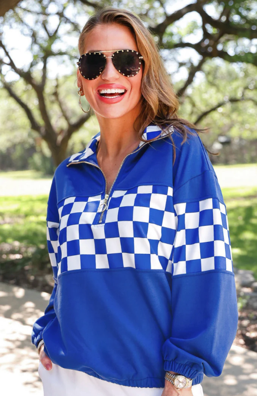 End Zone Checkered Pullover (3 colors)
