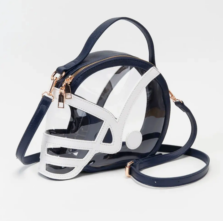 Transparent Gameday Football Helmet Shaped Crossbody Handbag