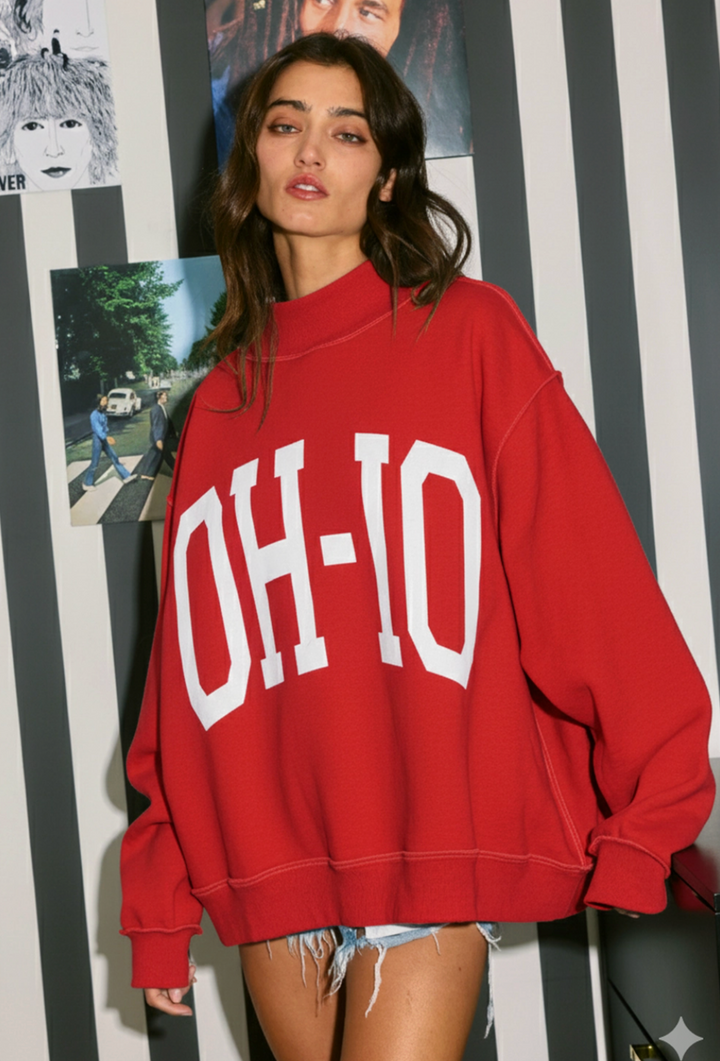 Oh' Reversible Mock Sweatshirt