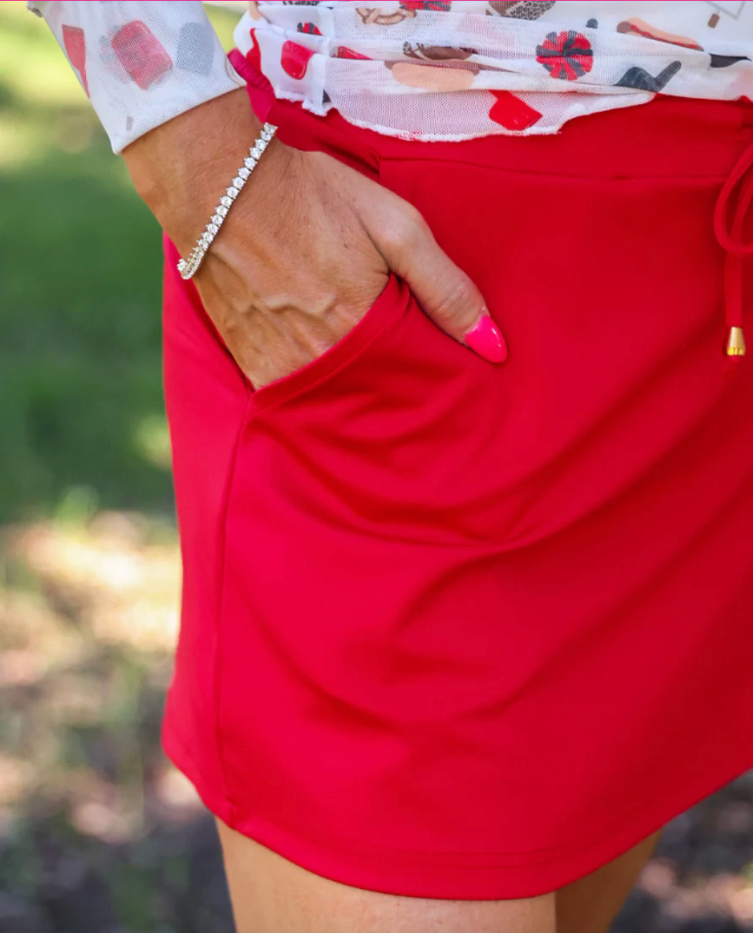 Solid Red Skort (plus too)