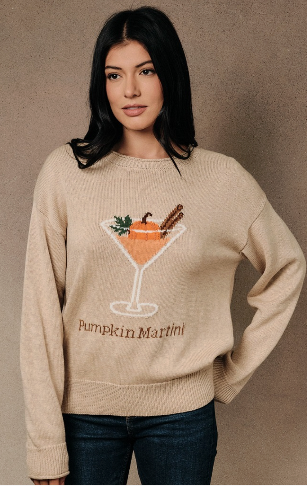 "Pumpkin Martini" Graphic Sweater