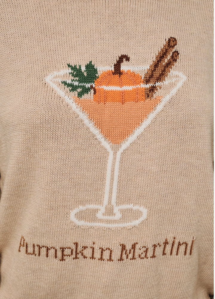 "Pumpkin Martini" Graphic Sweater