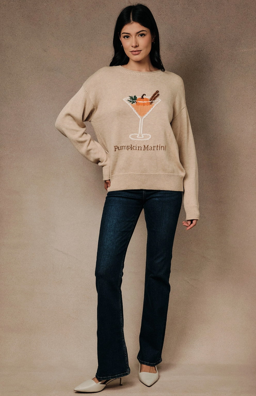 "Pumpkin Martini" Graphic Sweater