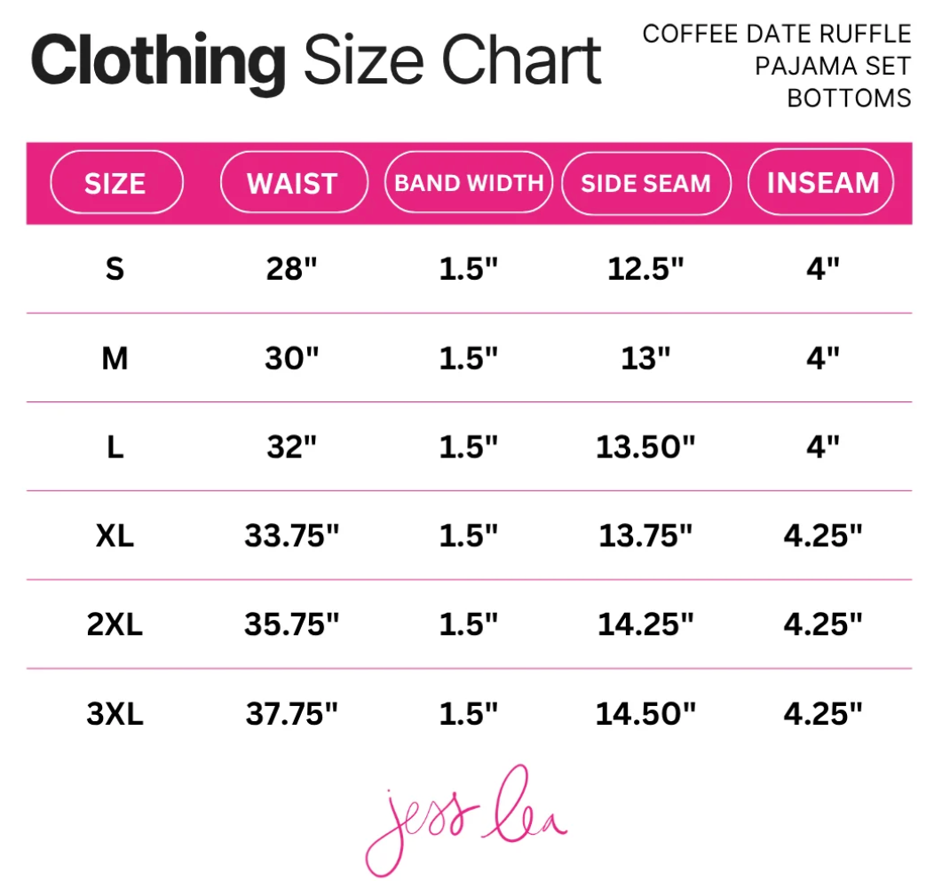 PREORDER- Coffee Date Ruffle Pajama Set