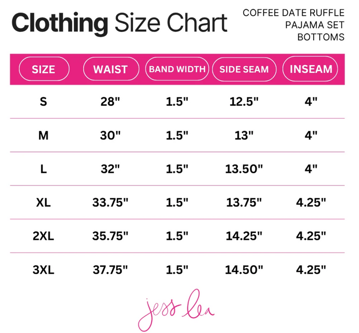PREORDER- Coffee Date Ruffle Pajama Set