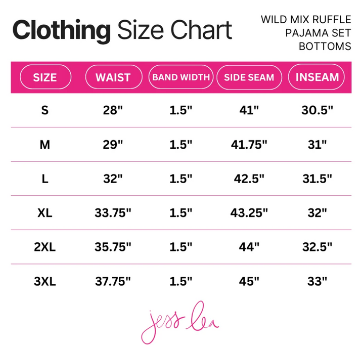 PREORDER- Wild Mix Ruffle Pajama Set