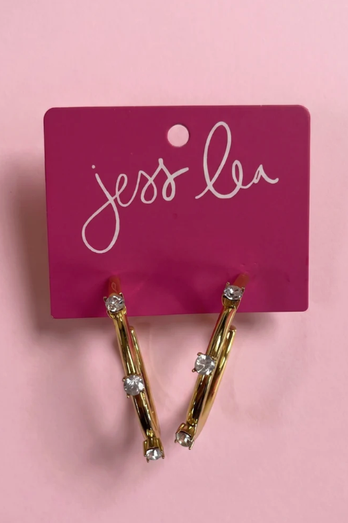 Crystal Detail Hoop Earrings