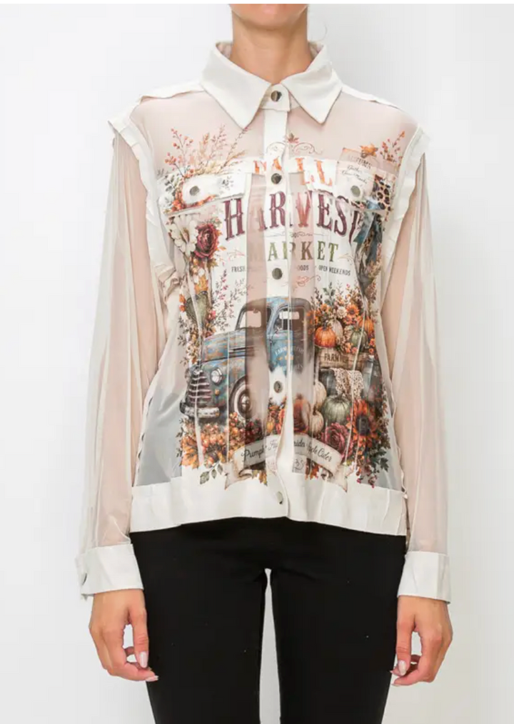 Faux Suede & Mesh Detailed Jacket