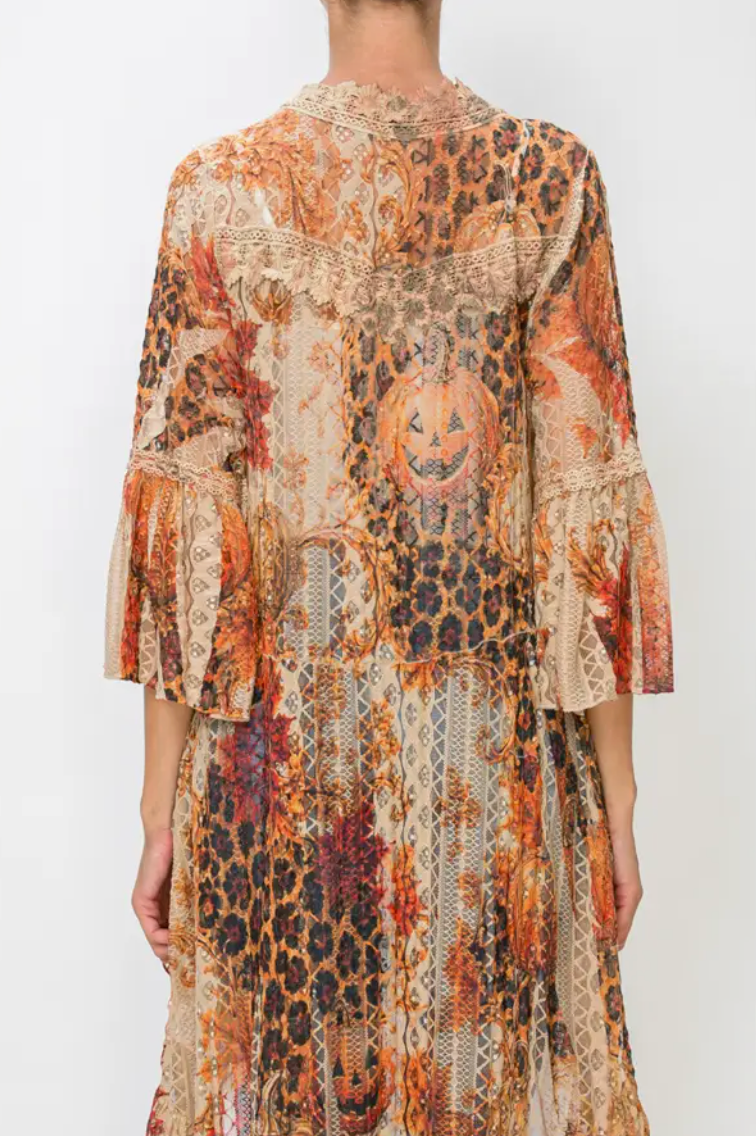 Lace Tiered High-Low Kimono -