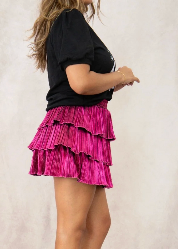 Shimmer Ruffle Skirt (3 colors)