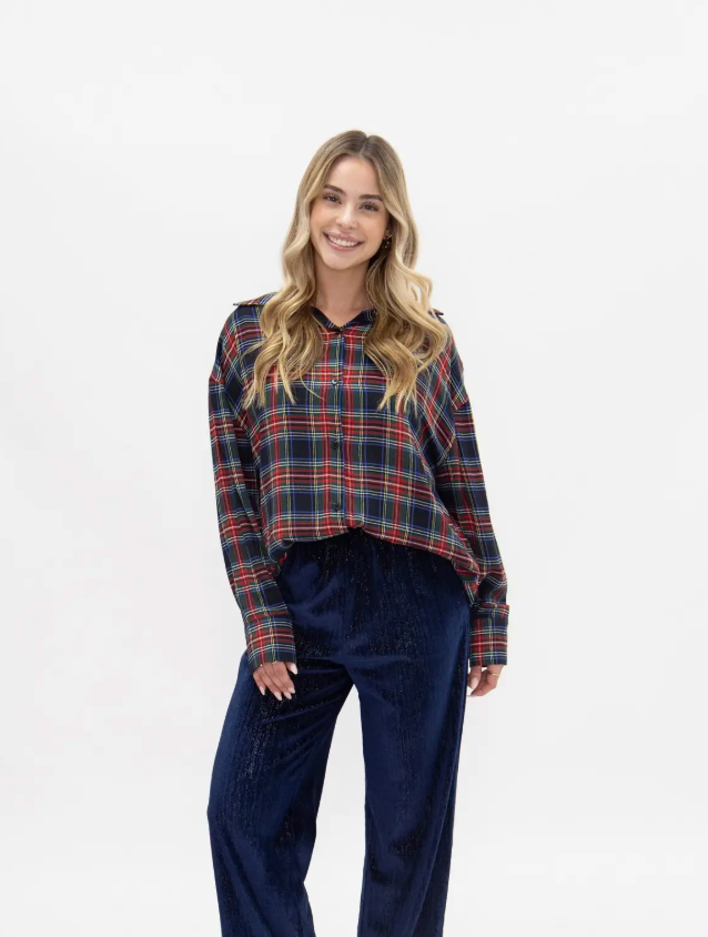PREORDER Kathryn Classic Button-Up Red Plaid
