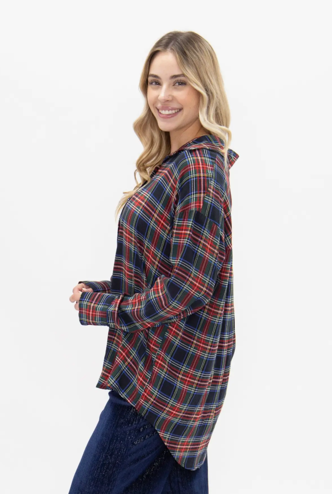 PREORDER Kathryn Classic Button-Up Red Plaid