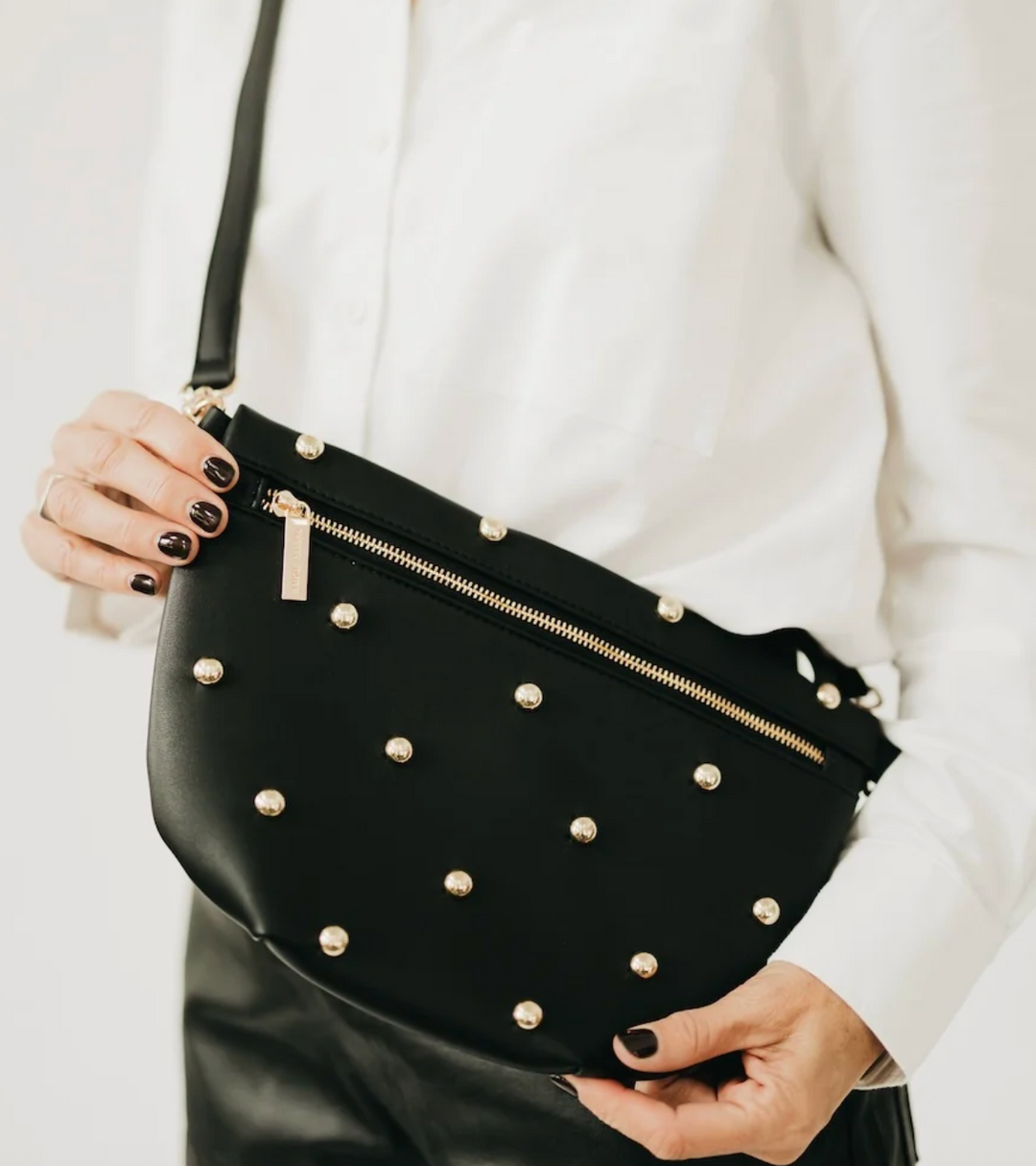 Chic Gold Studded Westlyn Bum Bag