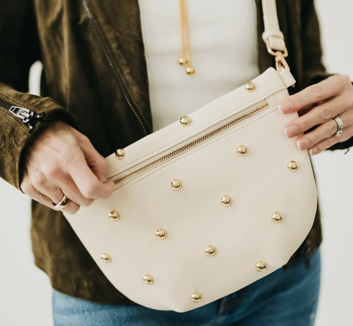Chic Gold Studded Westlyn Bum Bag