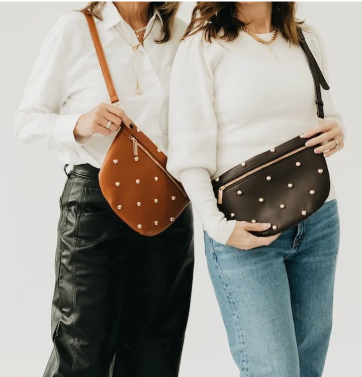 Chic Gold Studded Westlyn Bum Bag