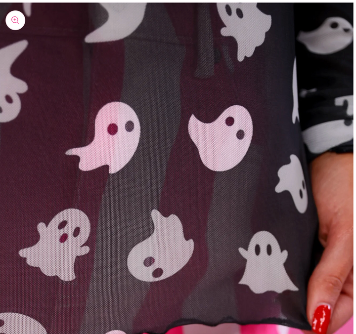 Keigan Mesh Top- Ghost