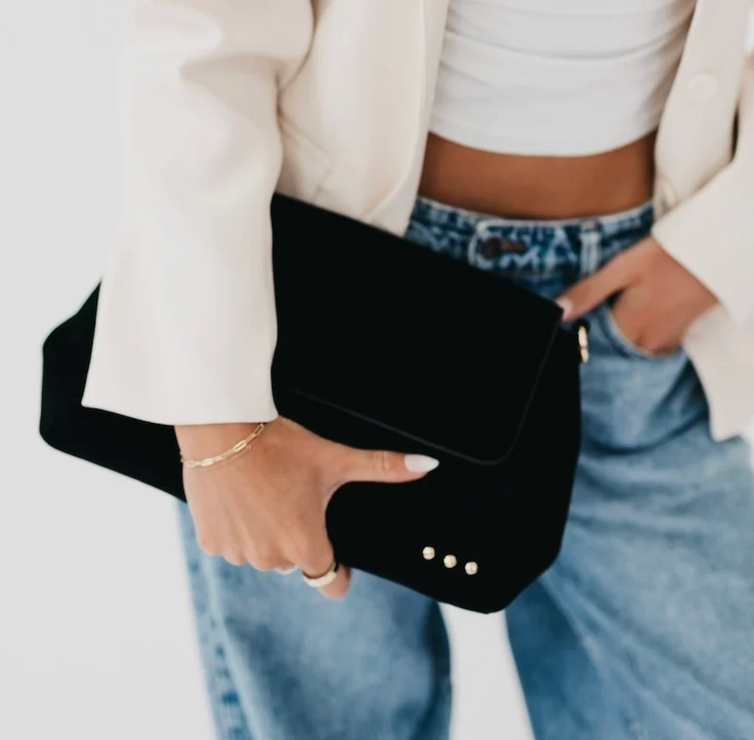 Miranda Suede Flap Crossbody