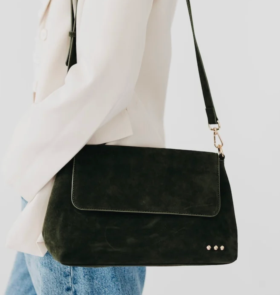 Miranda Suede Flap Crossbody