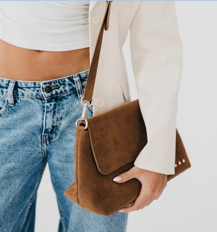 Miranda Suede Flap Crossbody