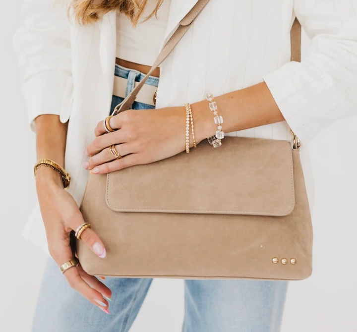 Miranda Suede Flap Crossbody