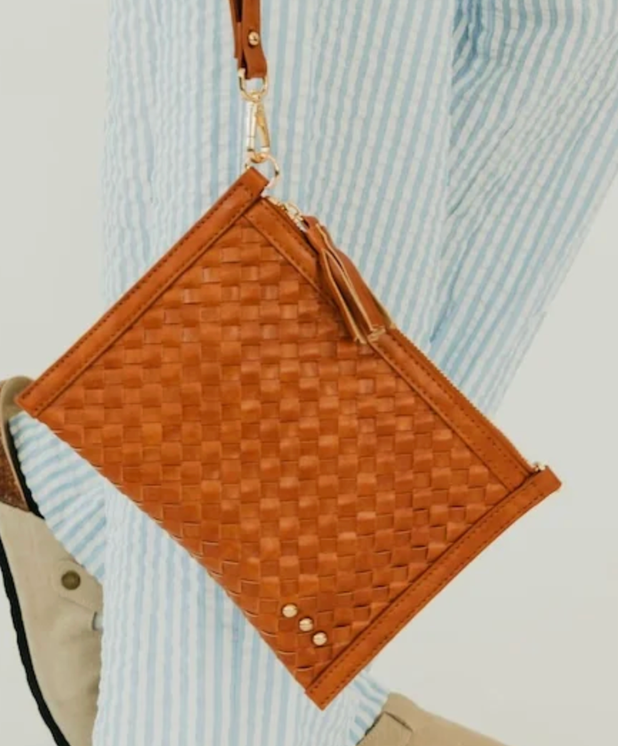 Veda Woven Crossbody and Clutch Bag