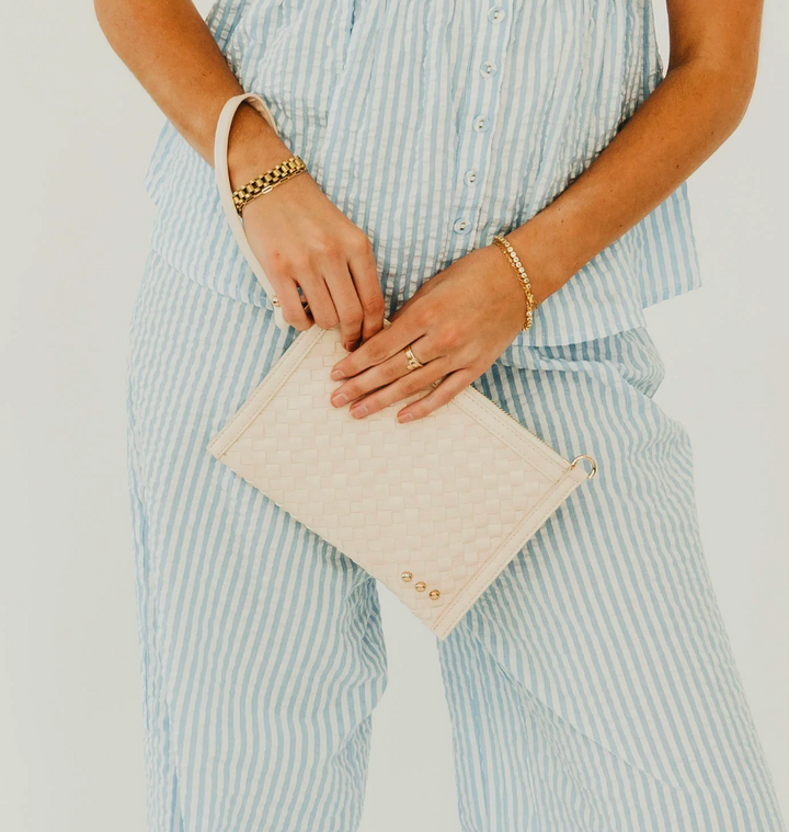 Veda Woven Crossbody and Clutch Bag