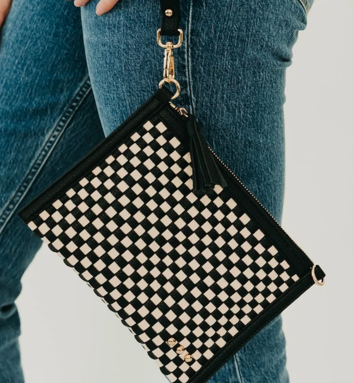 Veda Woven Crossbody and Clutch Bag