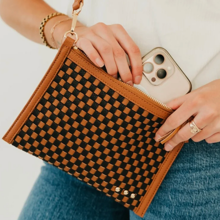Veda Woven Crossbody and Clutch Bag