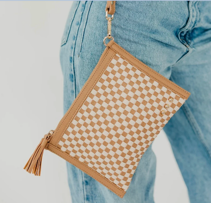 Veda Woven Crossbody and Clutch Bag