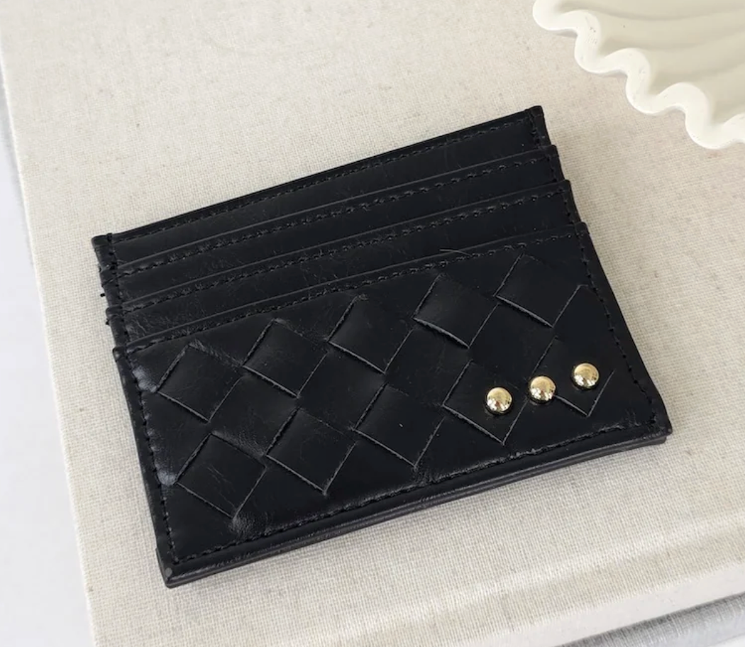Mariah Woven Small Card Holder Wallet