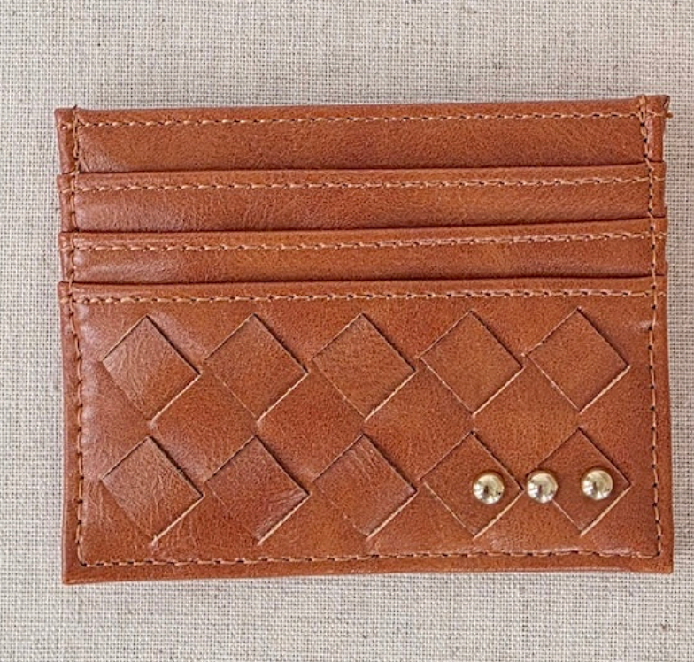 Mariah Woven Small Card Holder Wallet