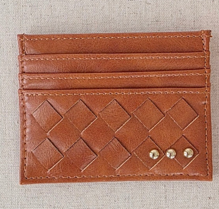 Mariah Woven Small Card Holder Wallet