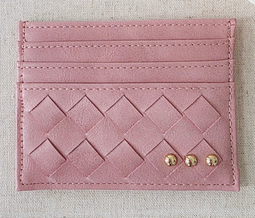 Mariah Woven Small Card Holder Wallet