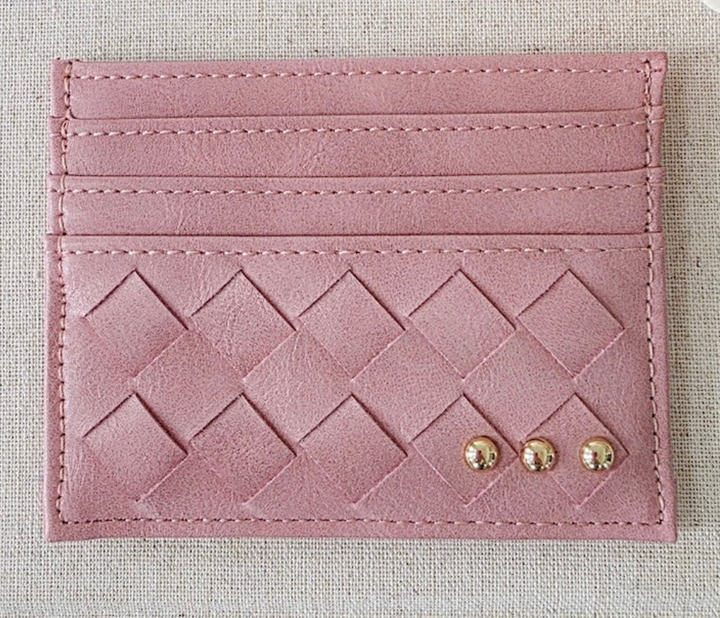 Mariah Woven Small Card Holder Wallet