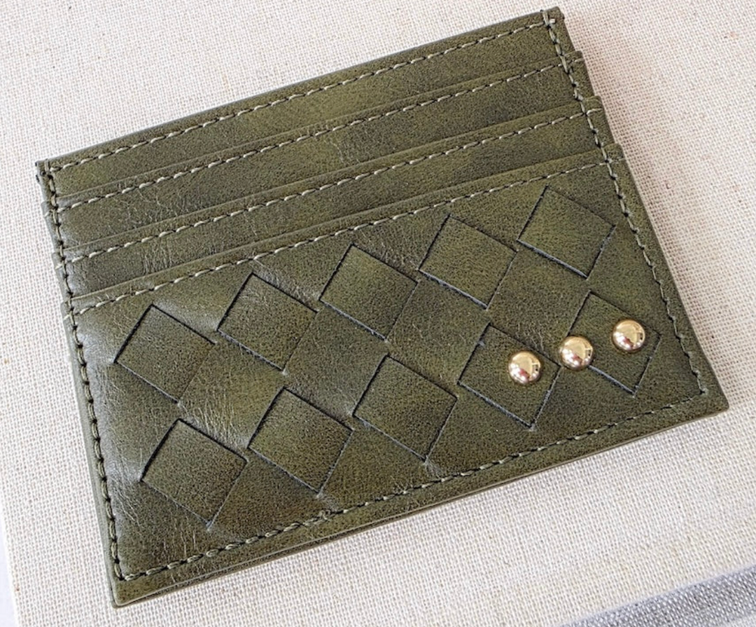 Mariah Woven Small Card Holder Wallet