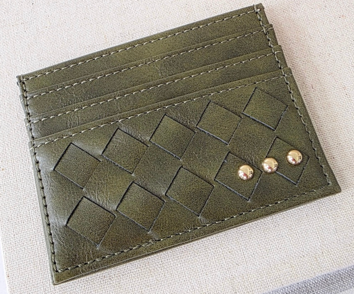 Mariah Woven Small Card Holder Wallet