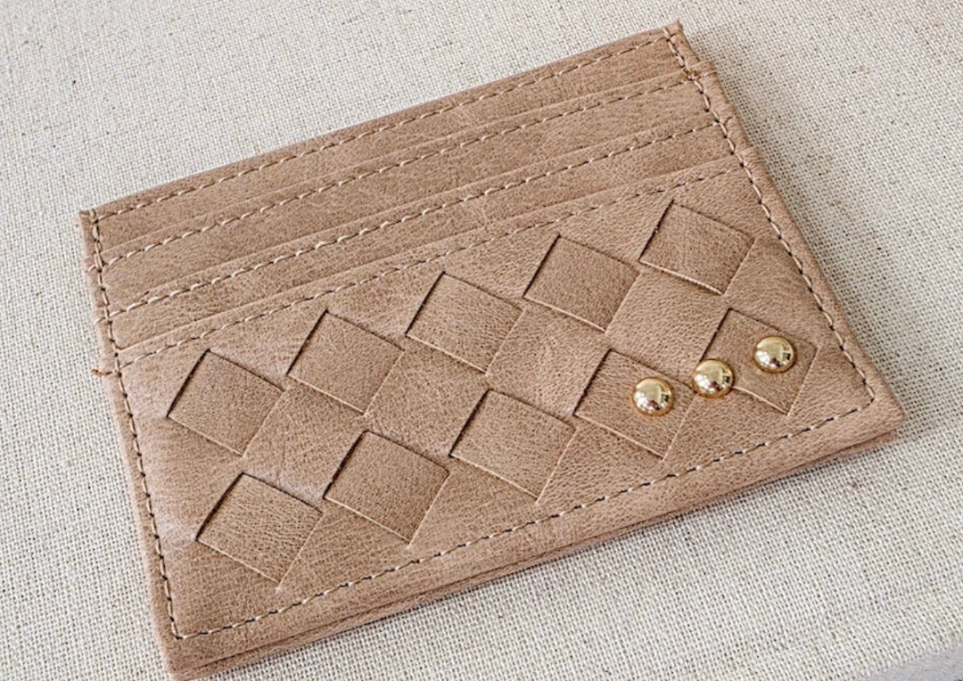 Mariah Woven Small Card Holder Wallet