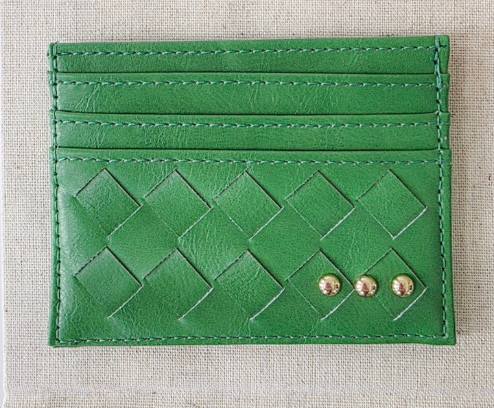 Mariah Woven Small Card Holder Wallet