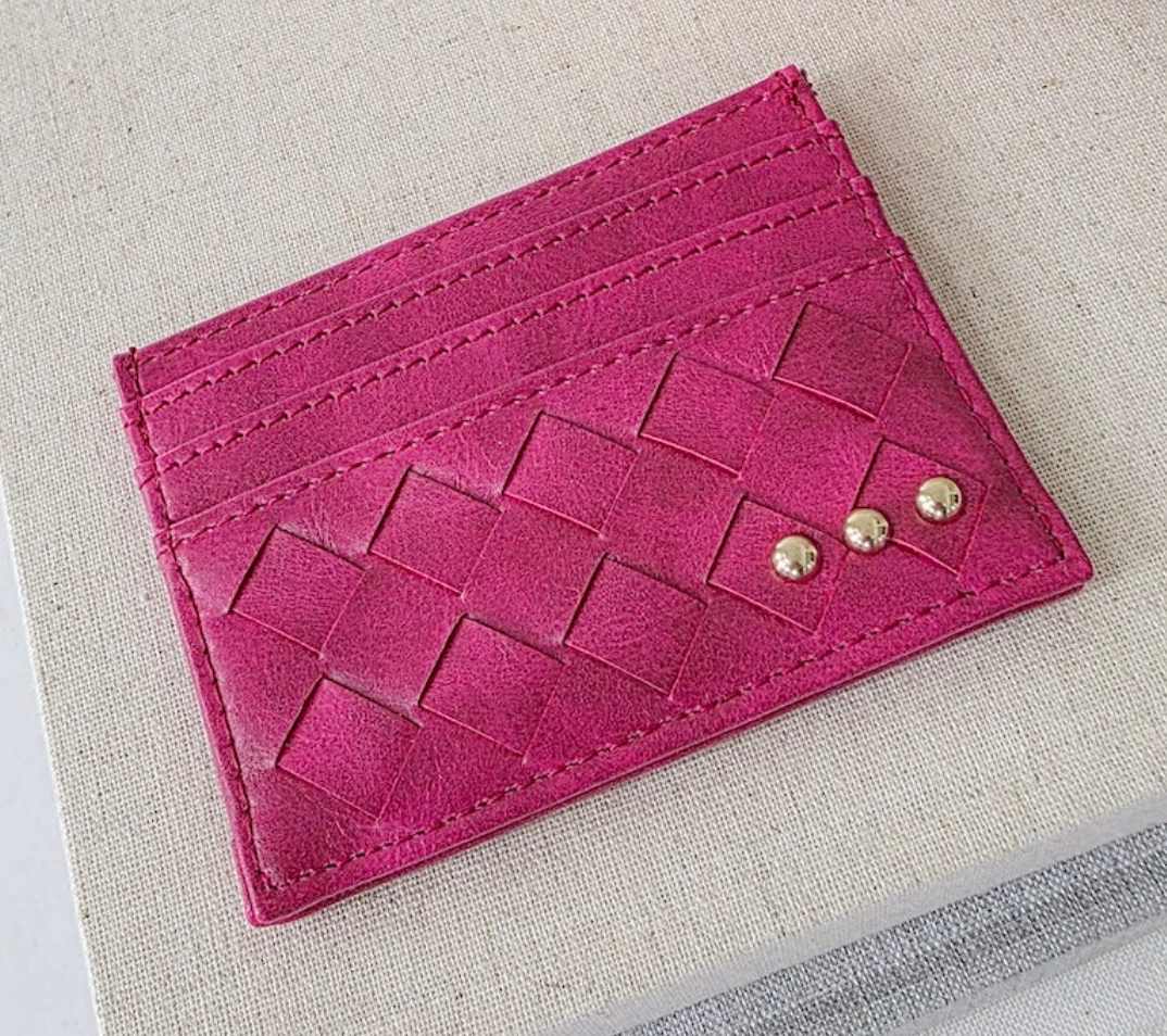 Mariah Woven Small Card Holder Wallet