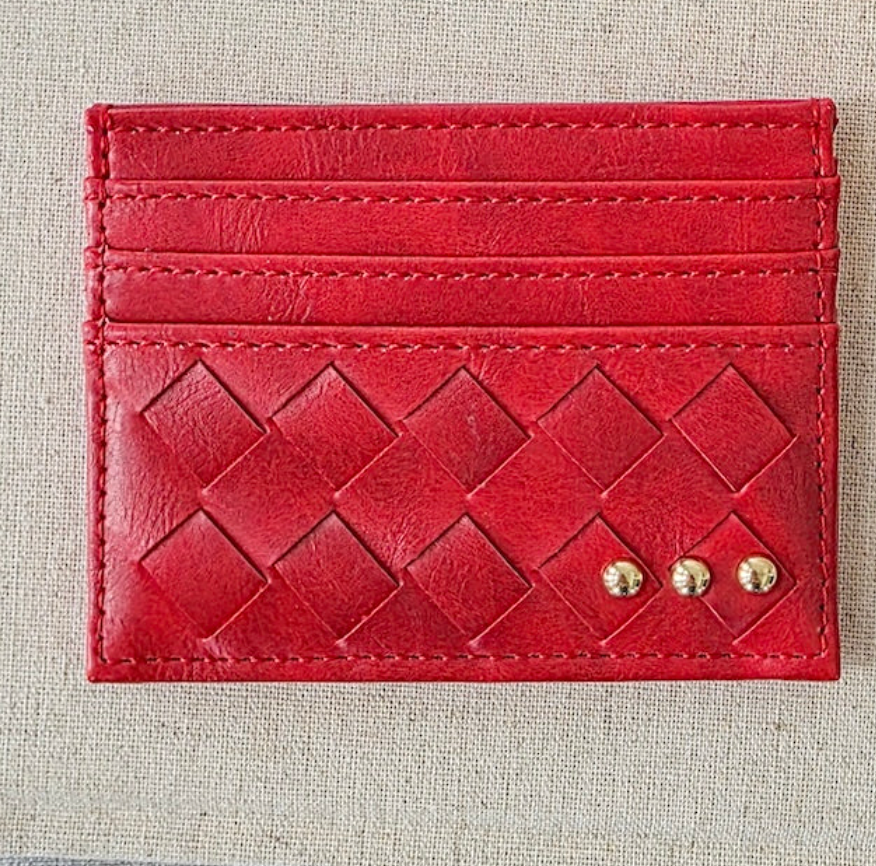 Mariah Woven Small Card Holder Wallet