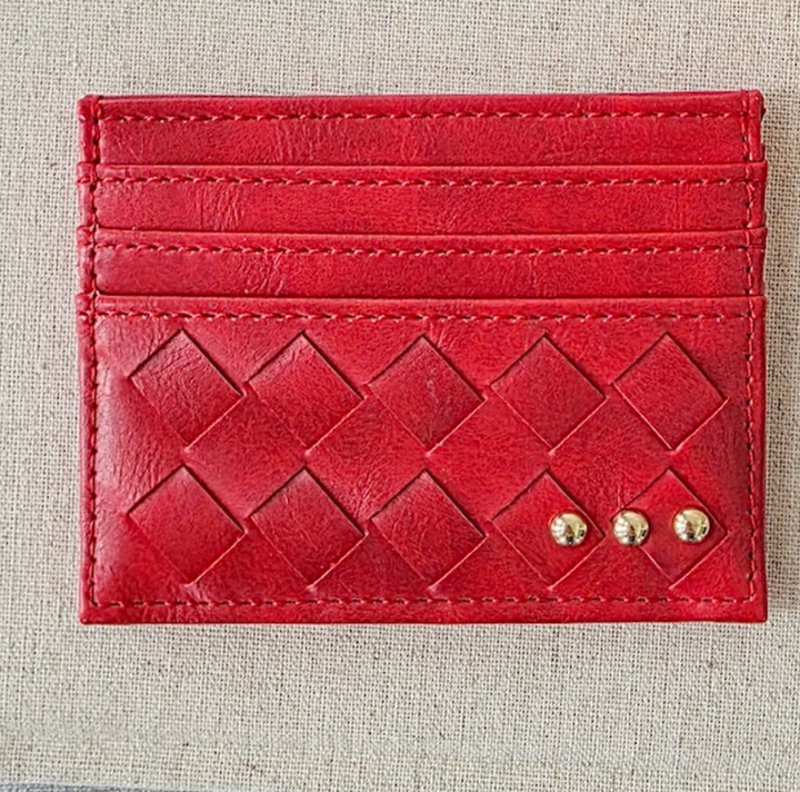 Mariah Woven Small Card Holder Wallet