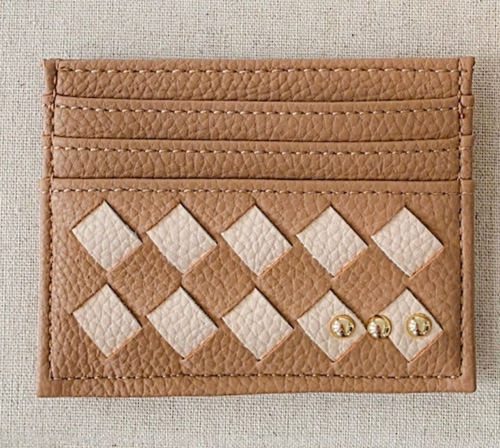 Mariah Woven Small Card Holder Wallet